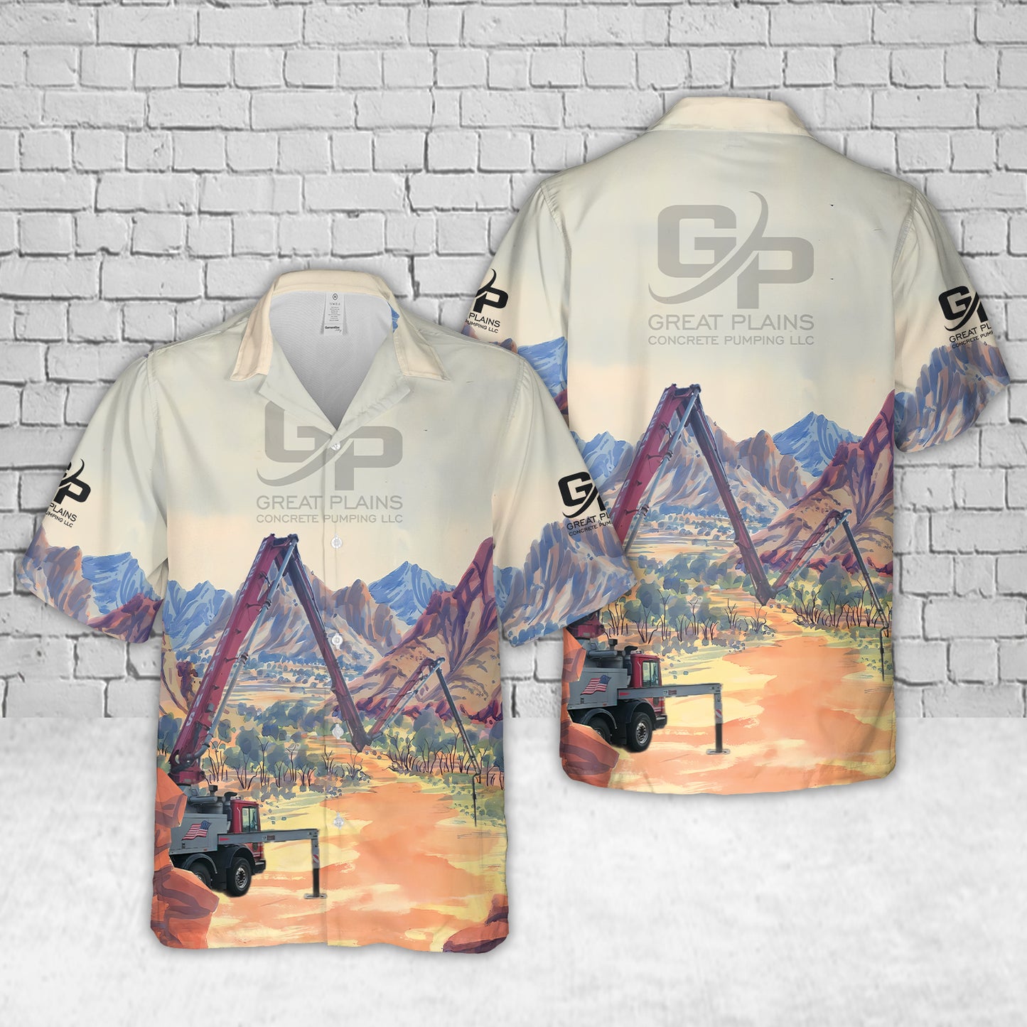 Concrete Pump Truck Hawaiian Shirt