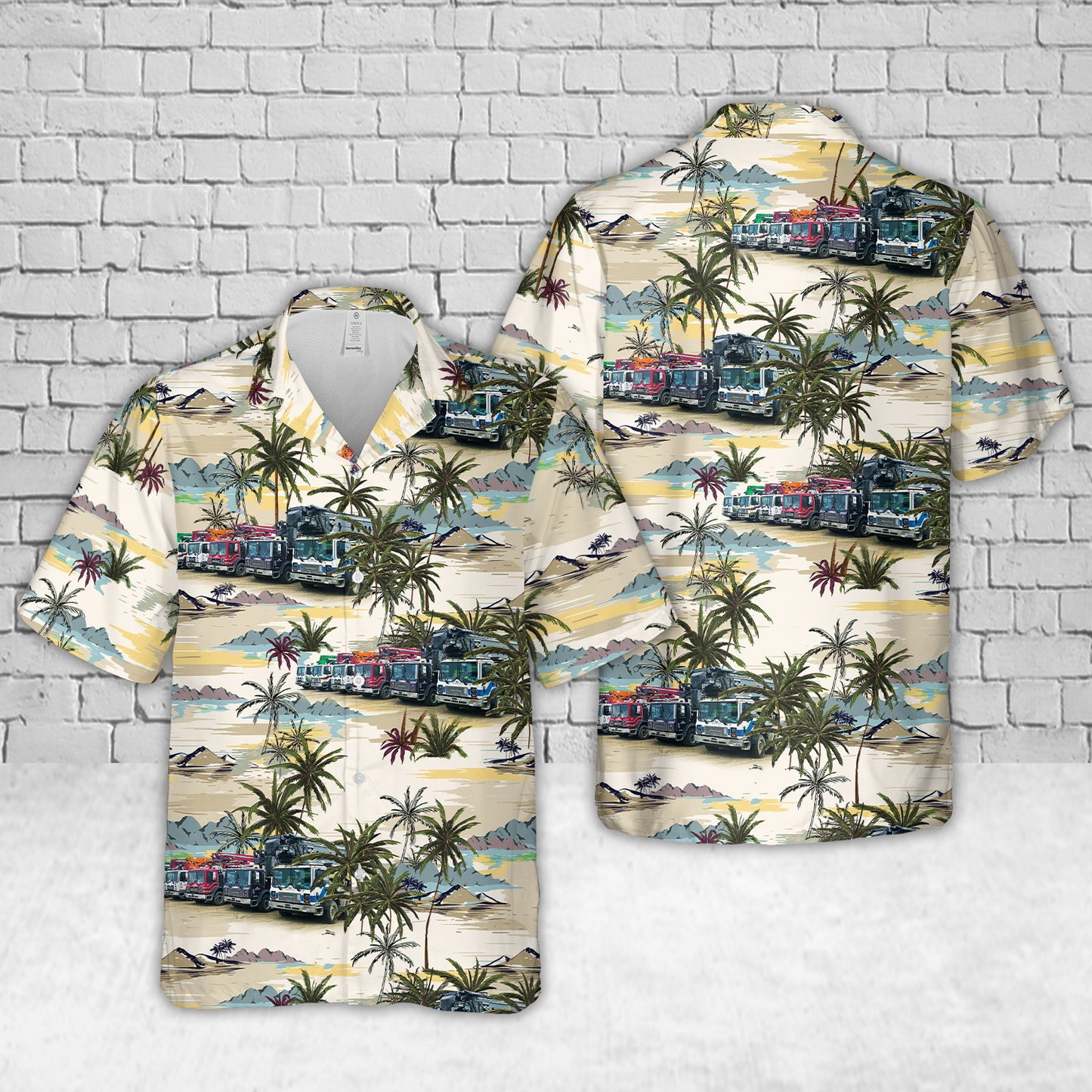 Concrete Pump Truck Hawaiian Shirt
