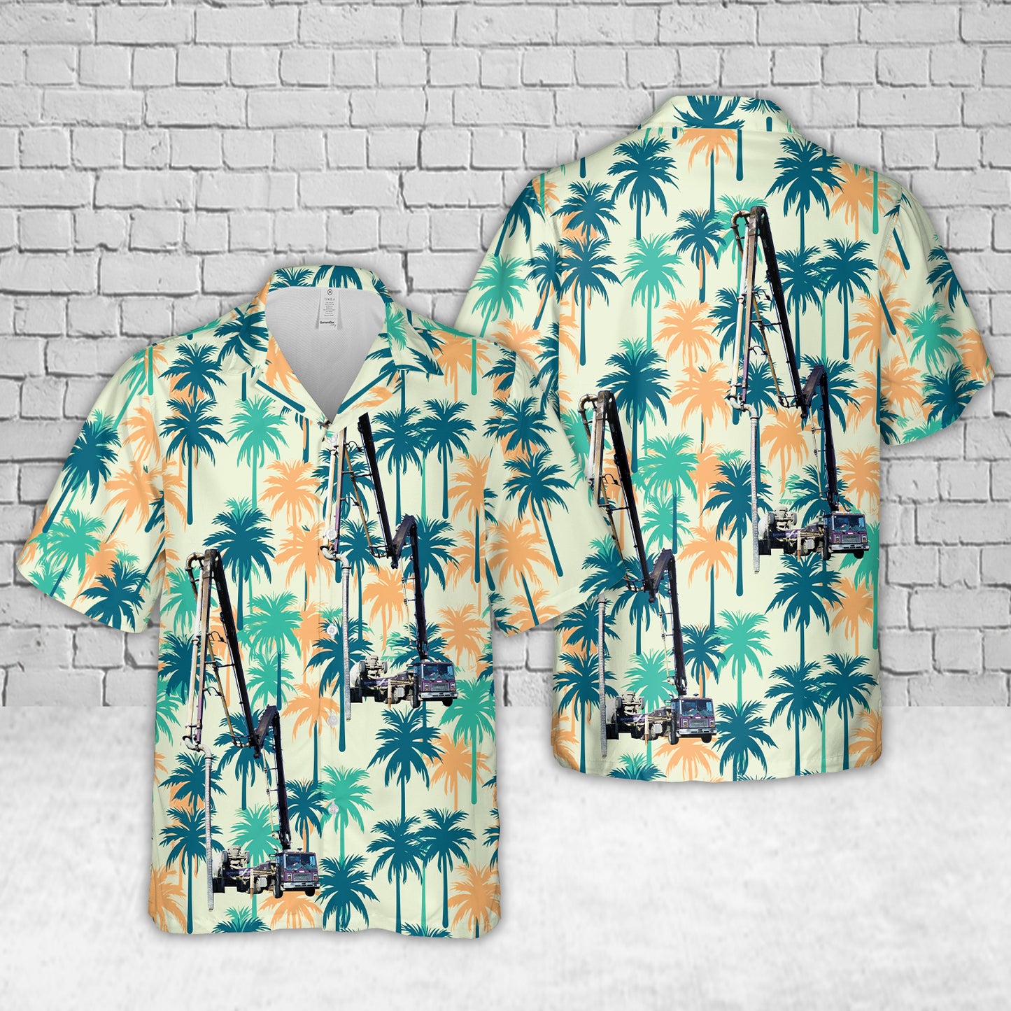Concrete Pump Truck Hawaiian Shirt