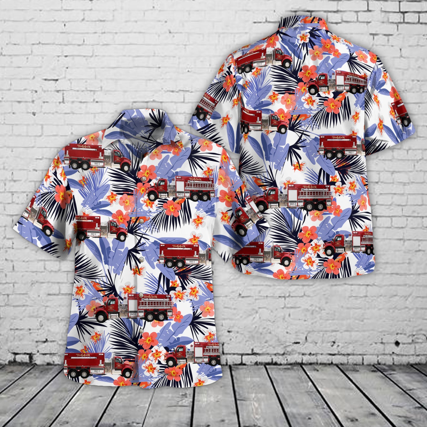 Conroe, Texas, Needham Fire & Rescue/ Montgomery County ESD#4 Hawaiian Shirt