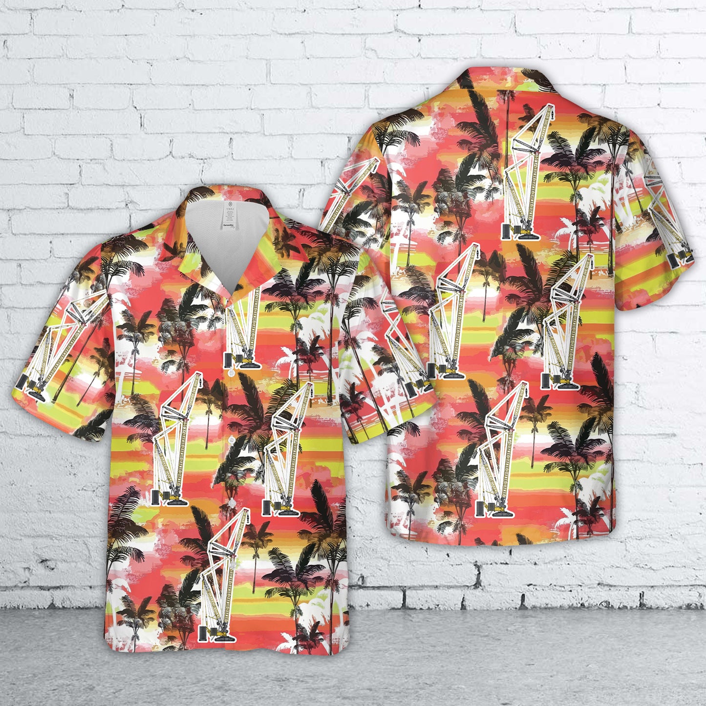 Construction Liebherr Crawler Crane LR 12500-1.0 Hawaiian Shirt