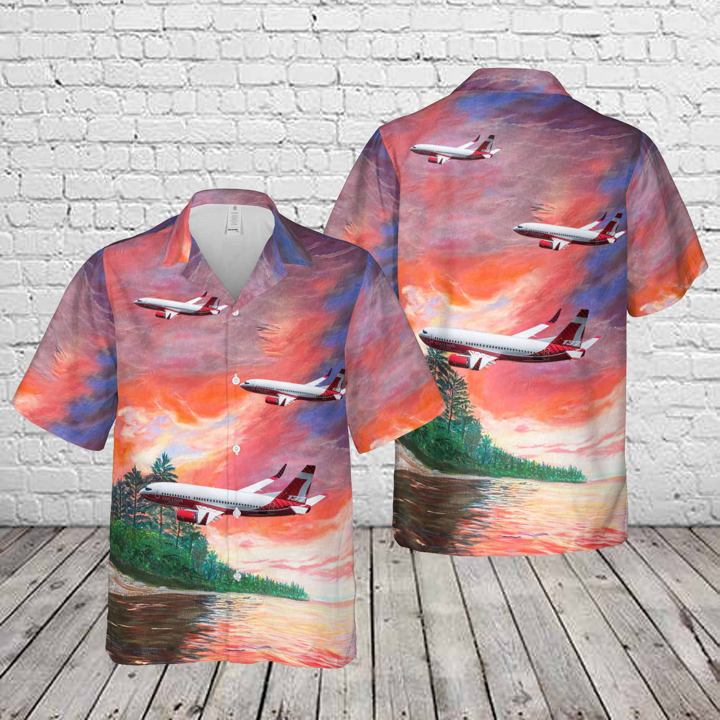Coulson Aviation 737 FIRELINER Hawaiian Shirt
