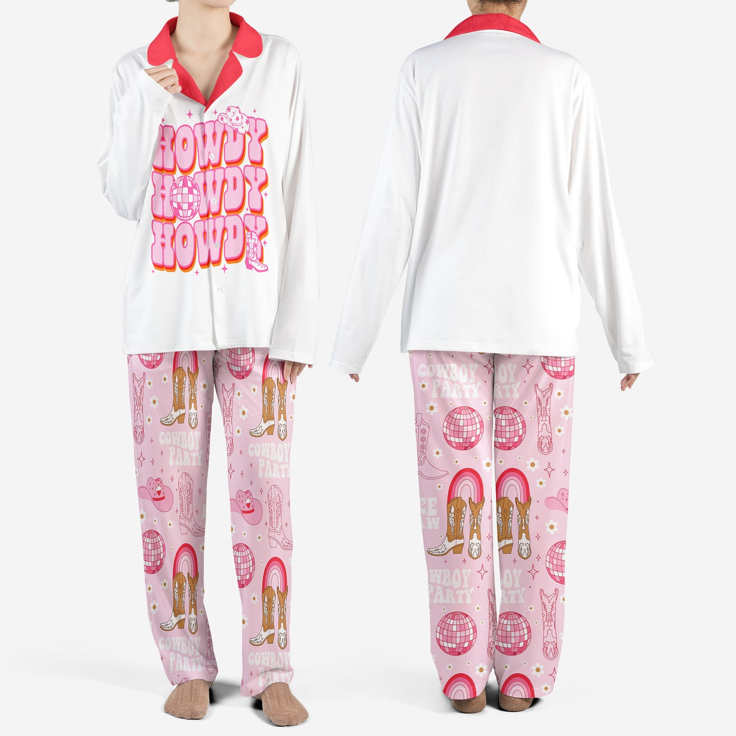 Cowboy Boot Howdy AOP Pajamas Set