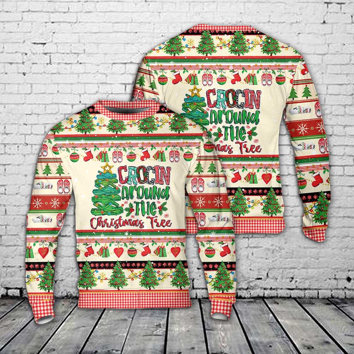Crocin Around The Christmas Tree AOP Sweater