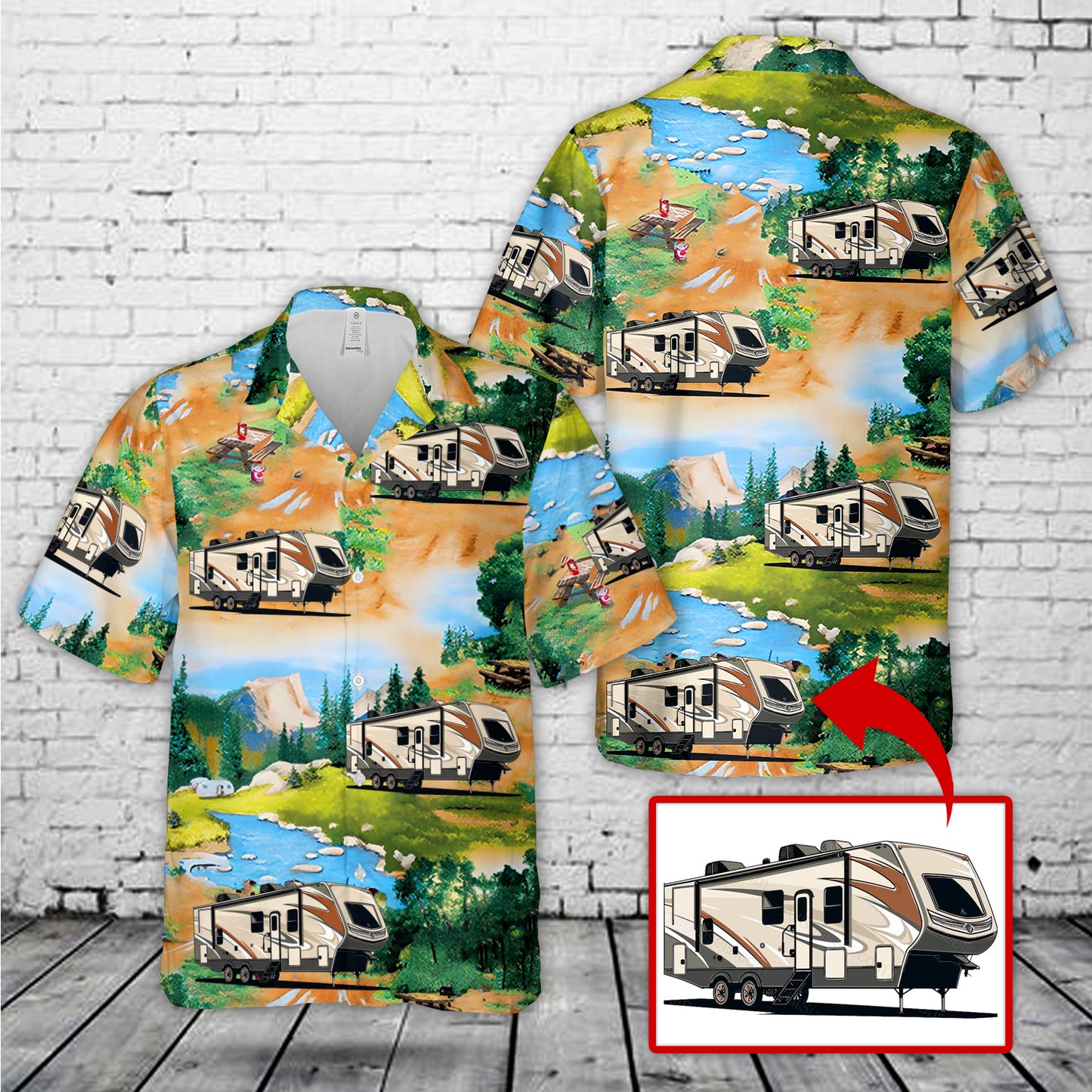 Custom 5th Wheel Camper Hawaiian Shirt NLMP2903PT03