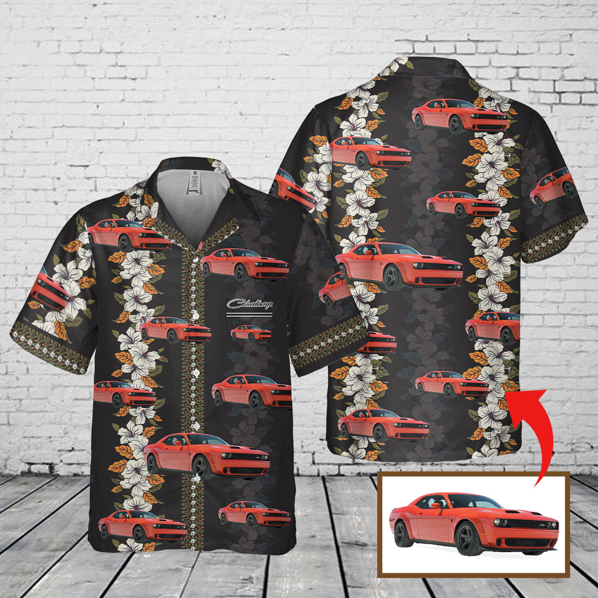 Custom Challenger R/T 2021 Pocket Hawaiian Shirt NLMP2904PT03