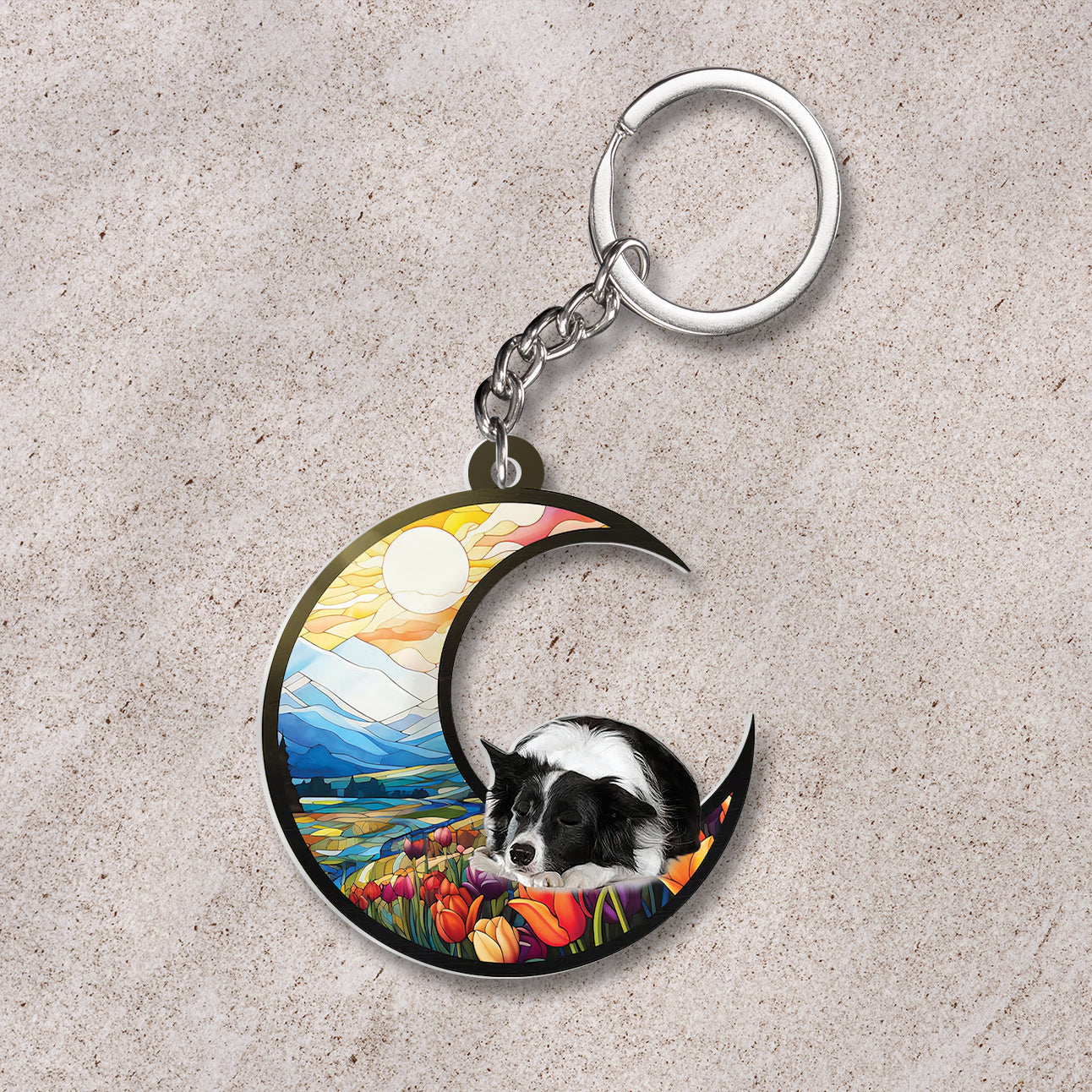 Custom Dog Breed Memorial Custom shape 2-sided Acrylic Keychain
