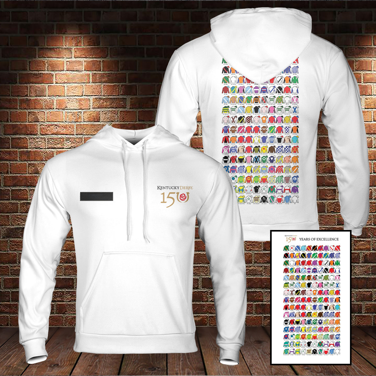 Custom Name 150 years of Kentucky Derby winners Hoodie 3D