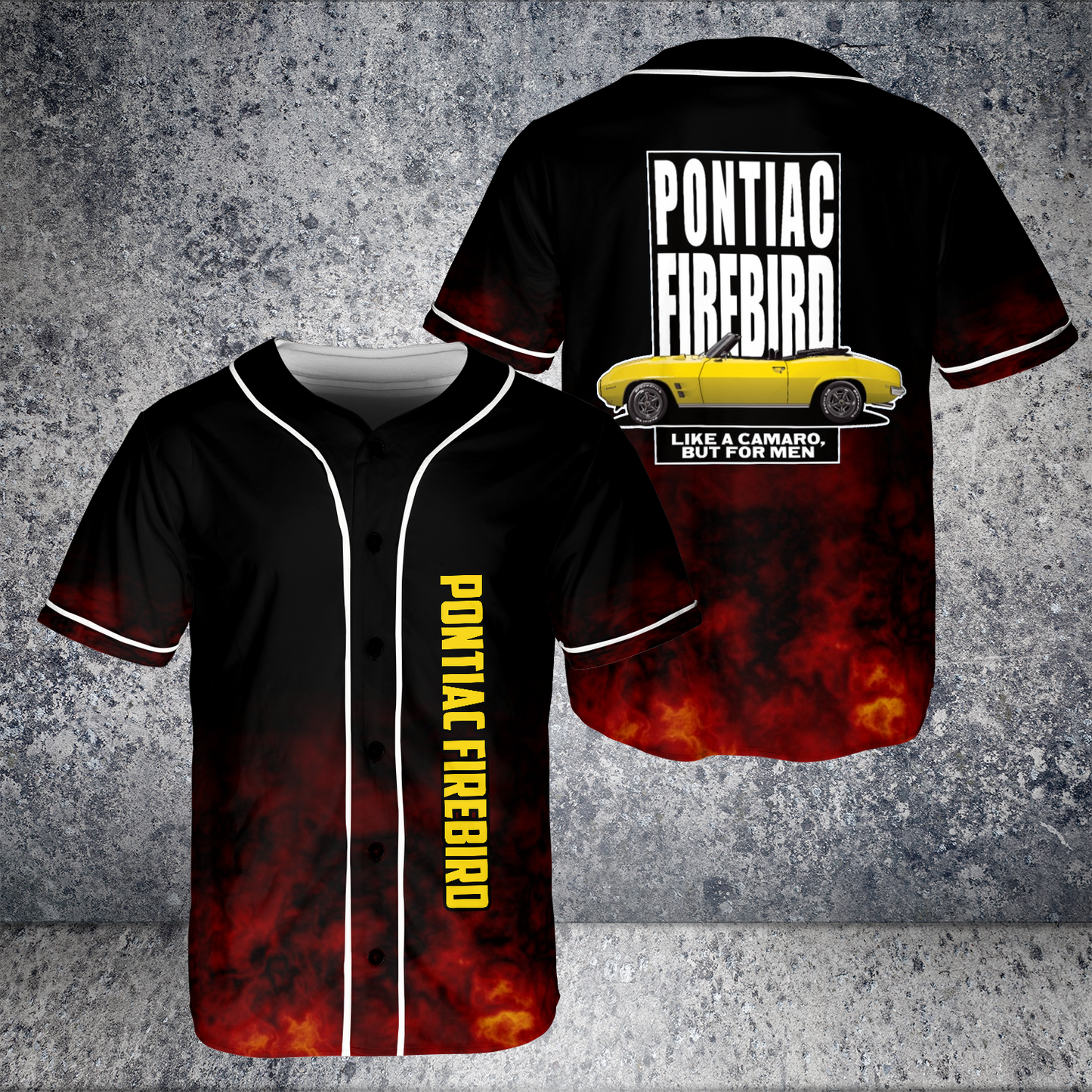 Custom Name 1969 Pontiac Firebird Like a Camaro But For Men Baseball Jerrsey