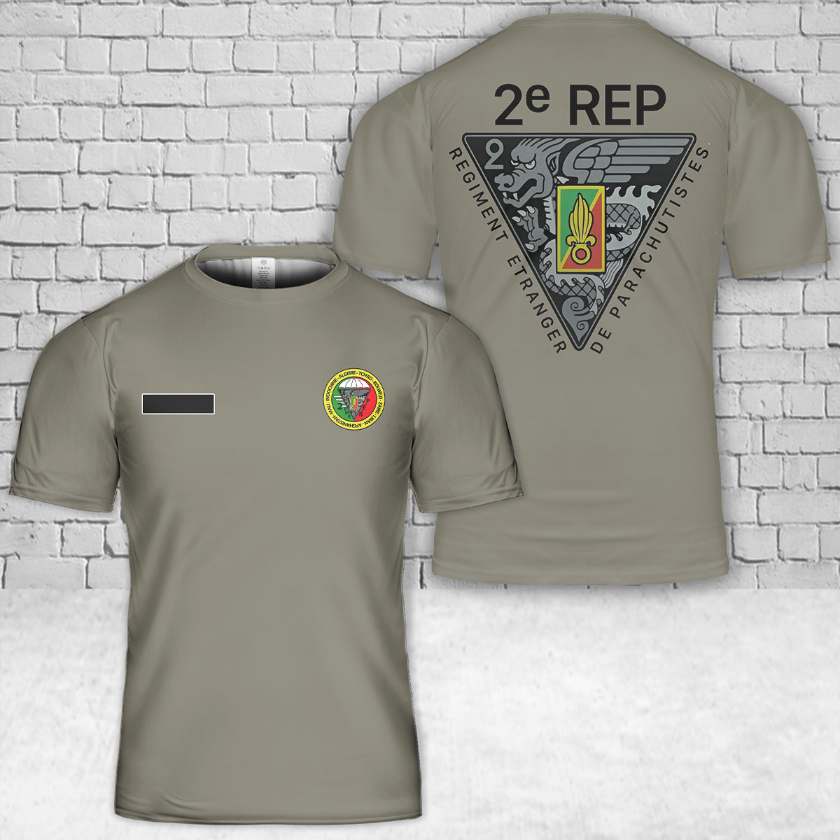 Custom Name 2E REP French Foreign Legion T-Shirt 3D