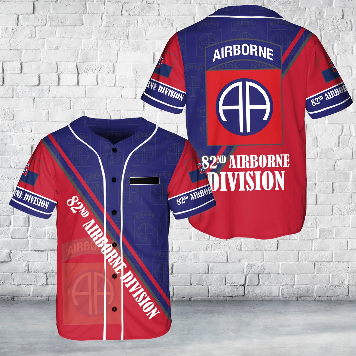 Custom Name 82nd Airborne Division Baseball Jersey