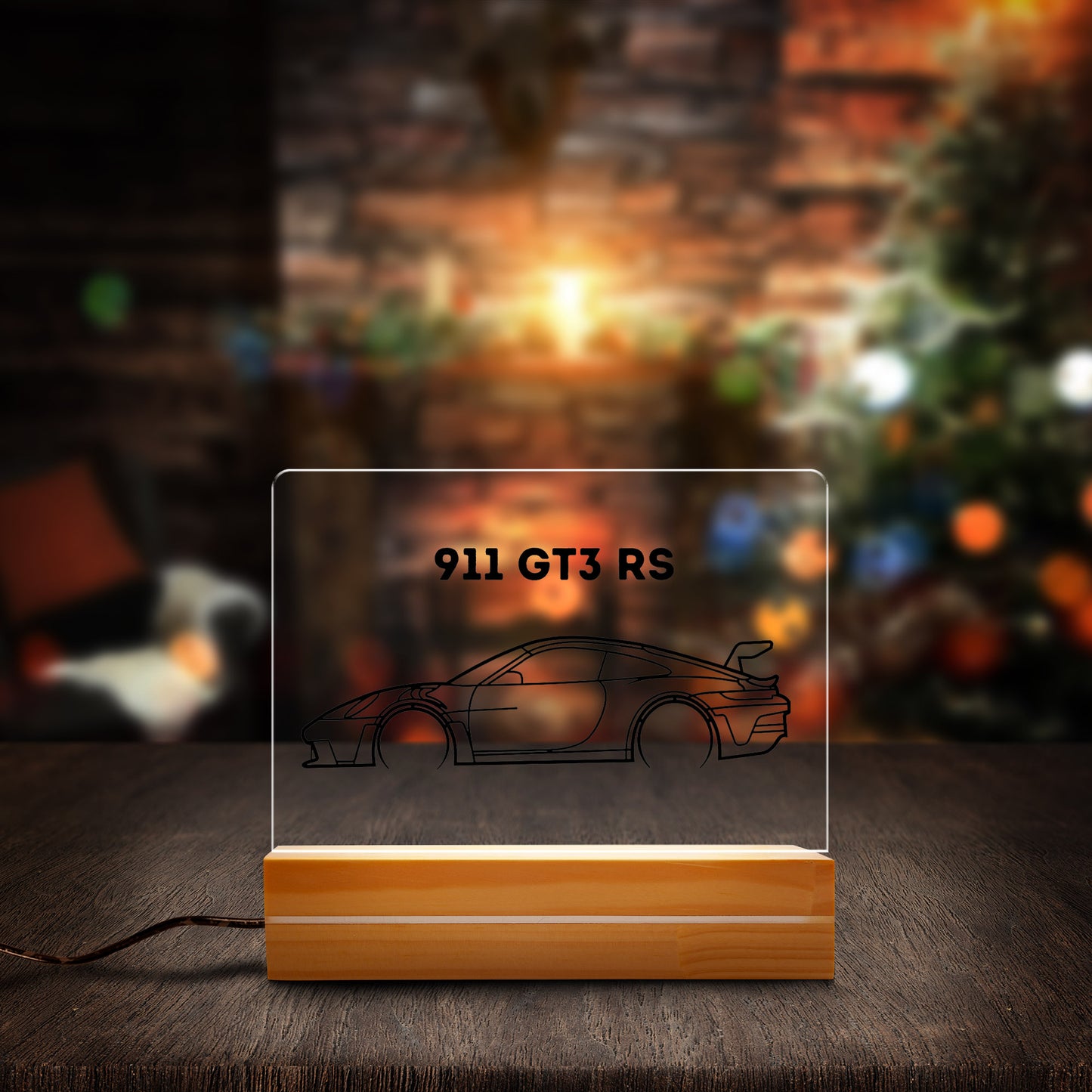Custom Name 911 GT3 RS Custom Shape Photo Night Light