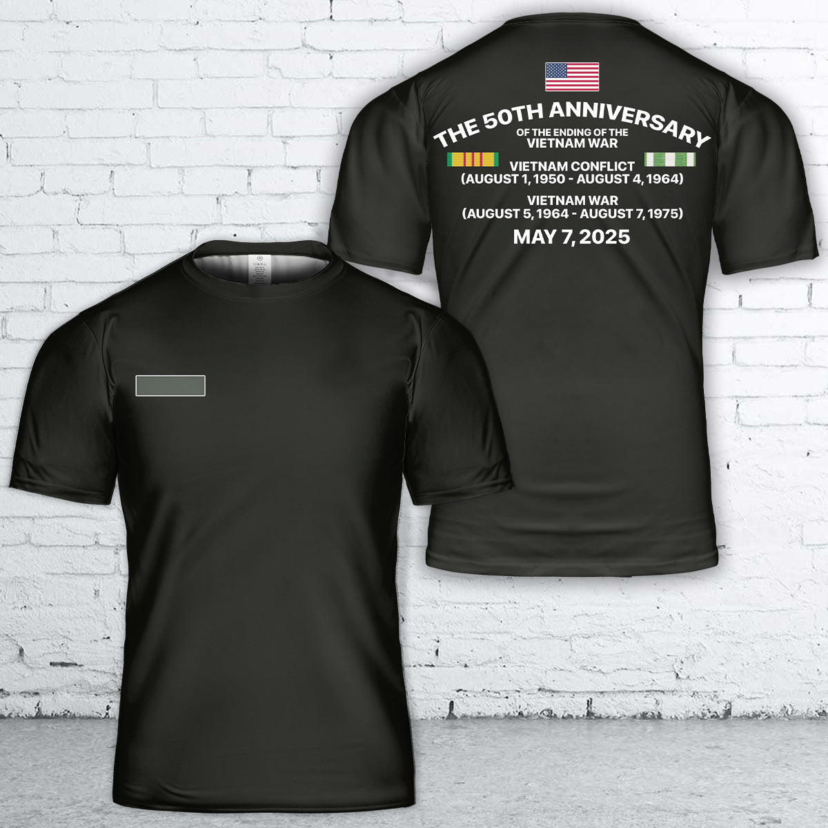 Custom Name Honoring Vietnam Veterans - 50th Anniversary T-Shirt 3D