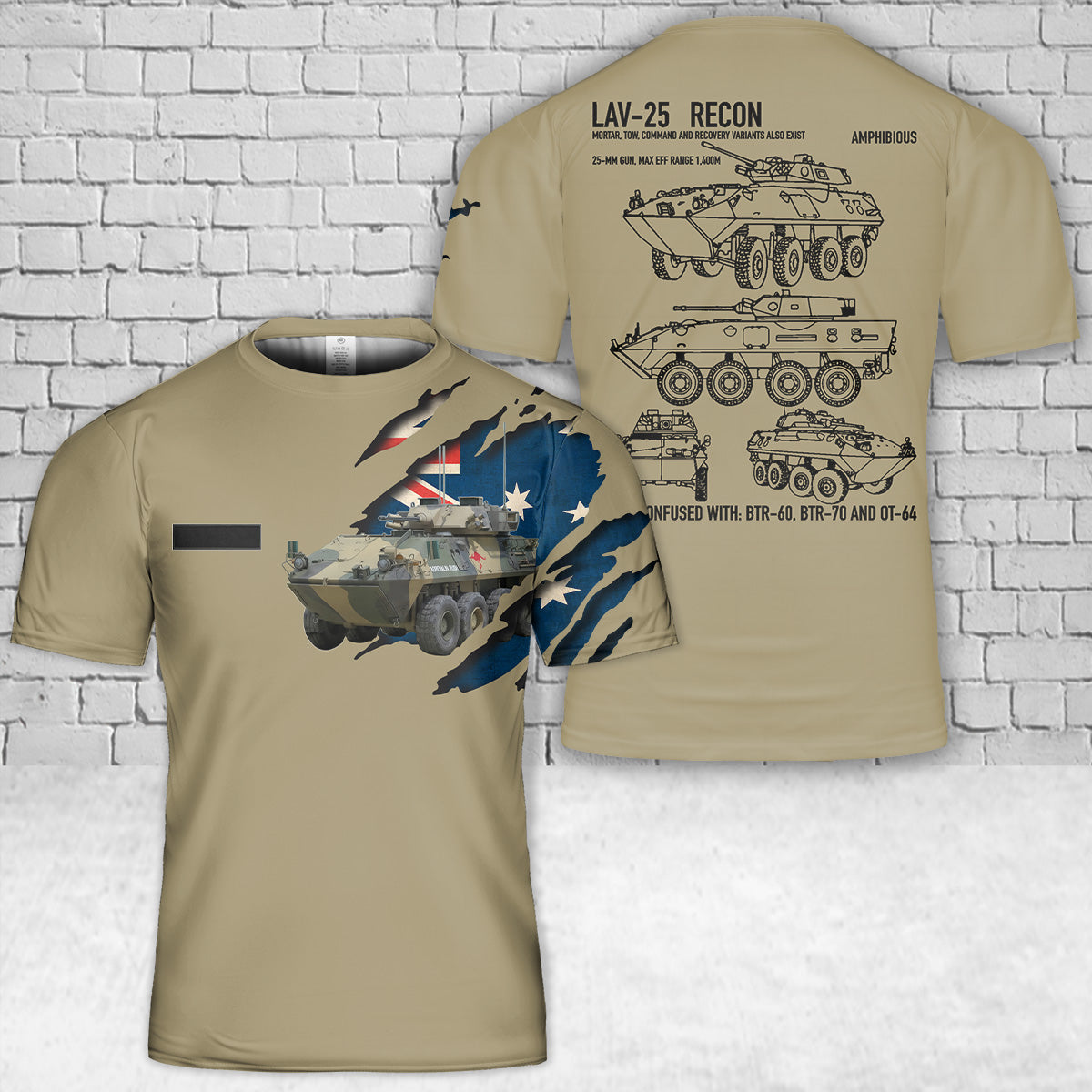 Custom Name ASLAV-25 Tank Australian Army