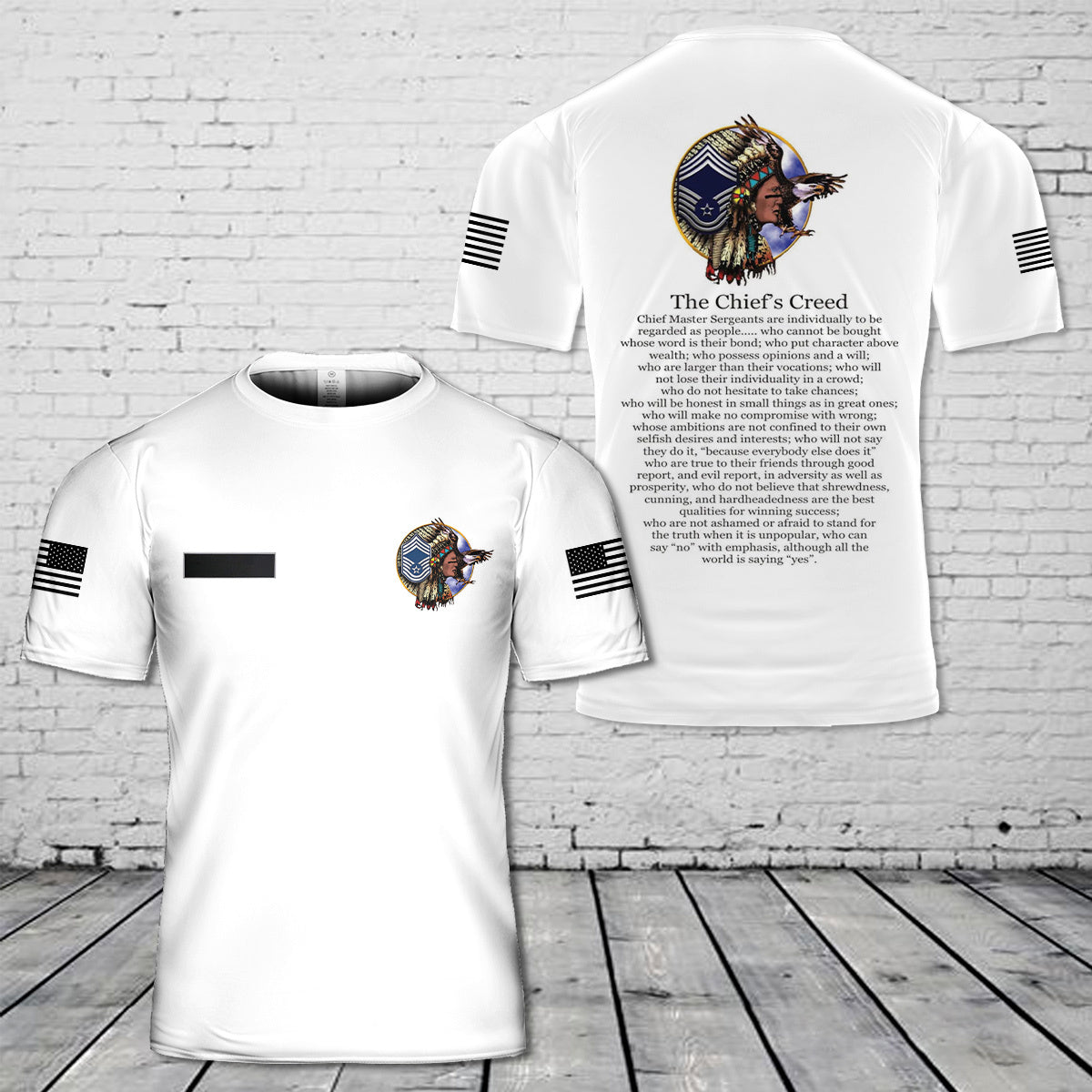 Custom Name Air Force Master Sergeant Chief Creed T-Shirt 3D