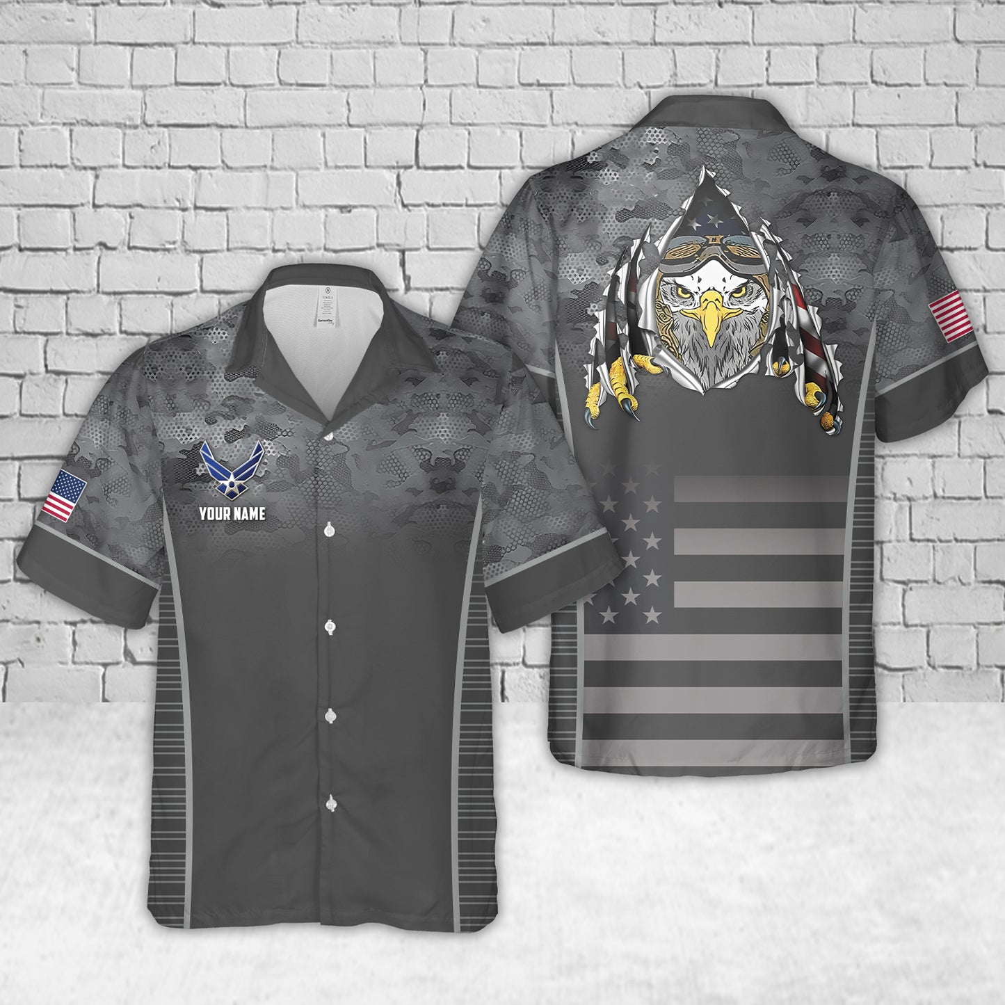 Custom Name Air Power US Air Force Veteran Hawaiian Shirt