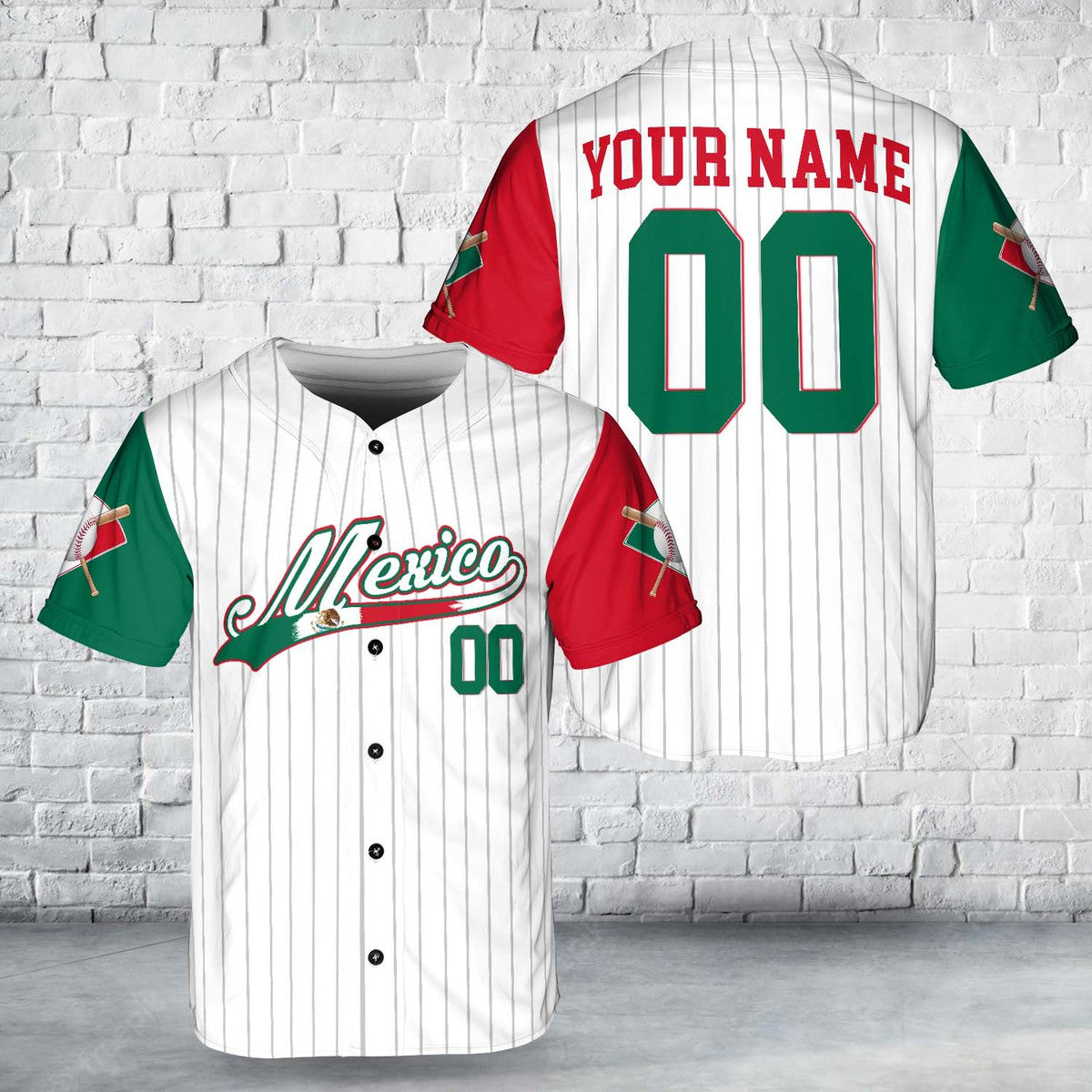 Custom Name And Number Mexico Baseball Baseball Jersey