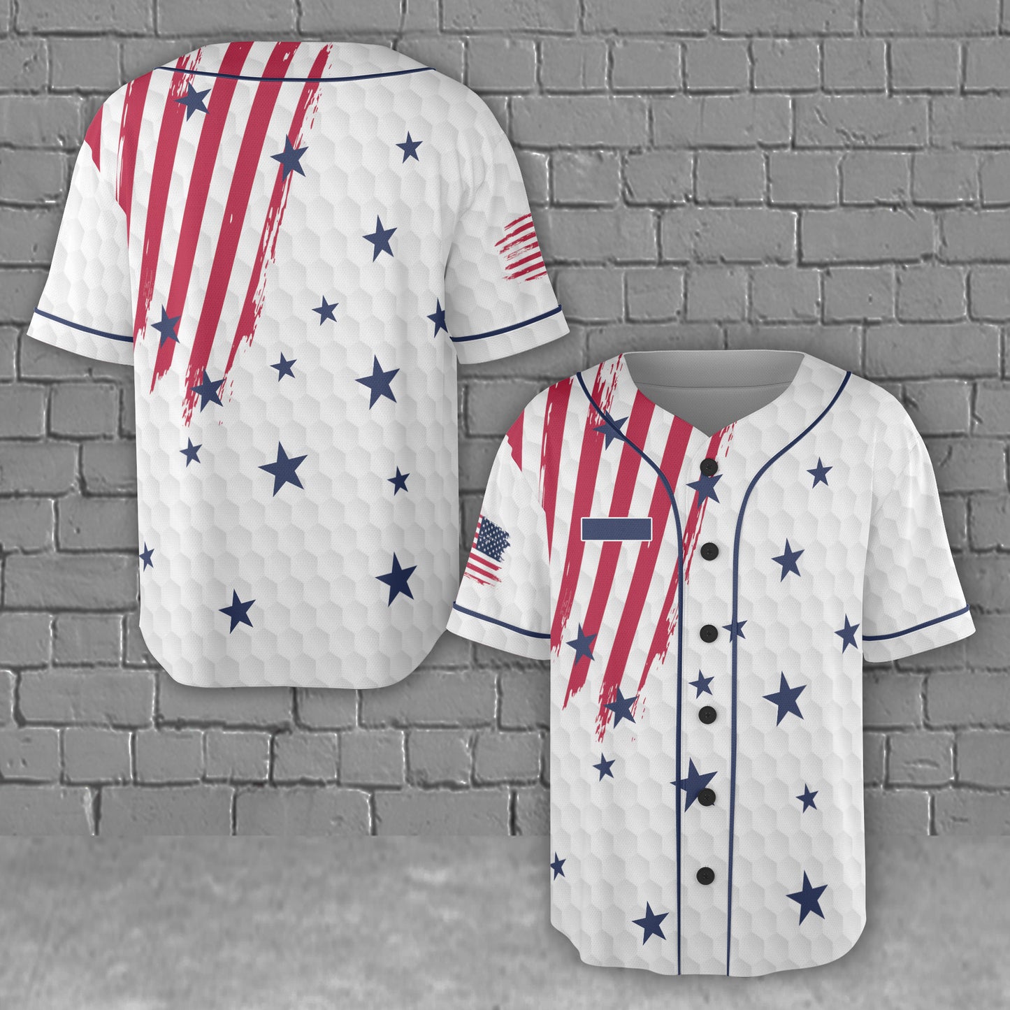 Custom Name Baseball Independence Day Stars America Flag, 4th Of July Baseball Jersey