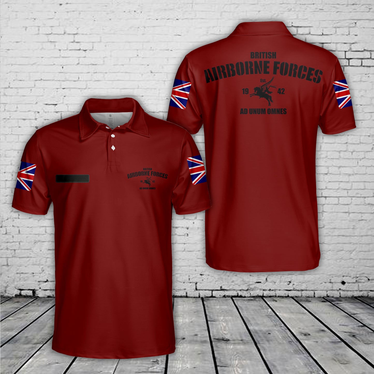 Custom Name British Airborne Forces Polo Shirt