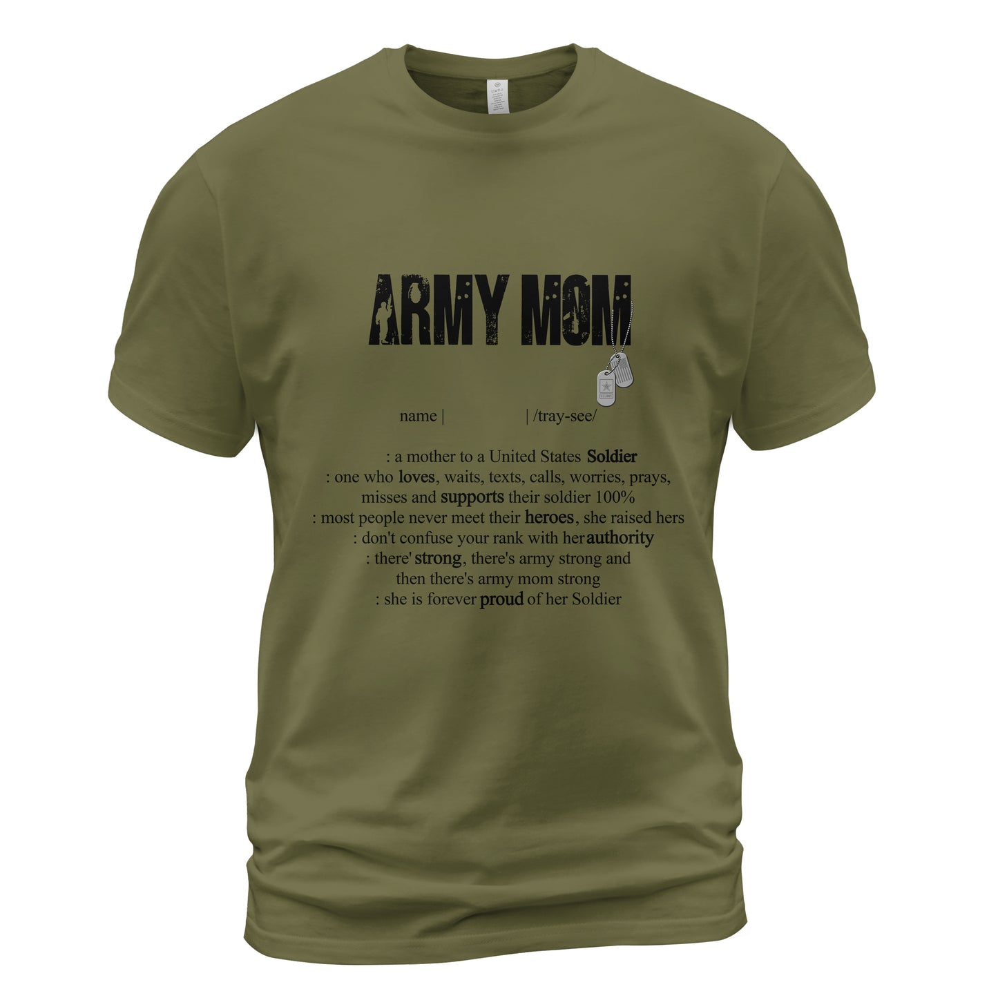 Custom Name US Army Mom Classic Unisex T-Shirt