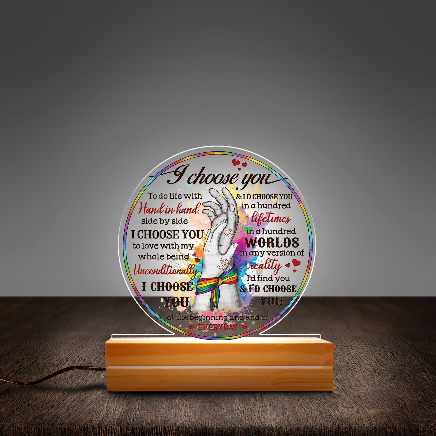 Custom Name Custom Shape Photo Night Light NLSI0404PT03