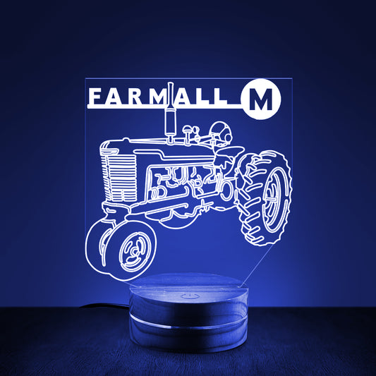 Custom Name Farmall M Tractor Silhouette Custom Shape Photo Night Light