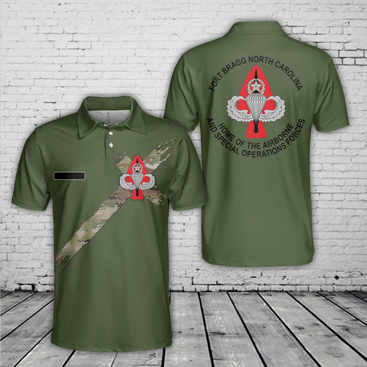 Custom Name Fort Bragg Home Of The Airborne And Special Operations Forces Polo Shirt