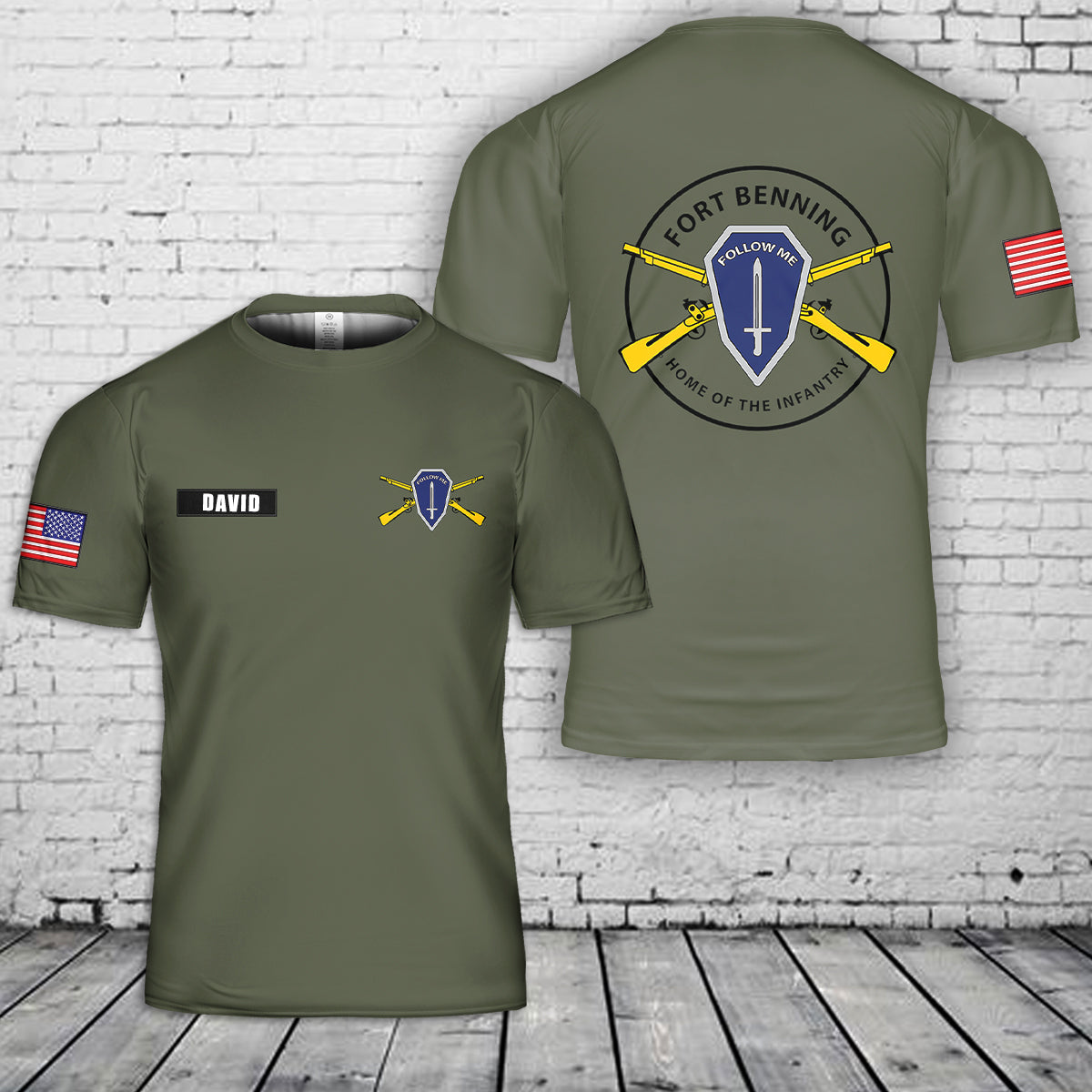 Custom Name Fort Moore 3D T-Shirt