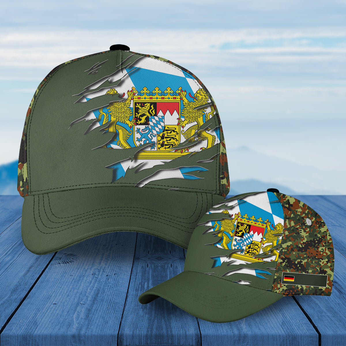 Custom Name Germany Bavaria Baseball Cap