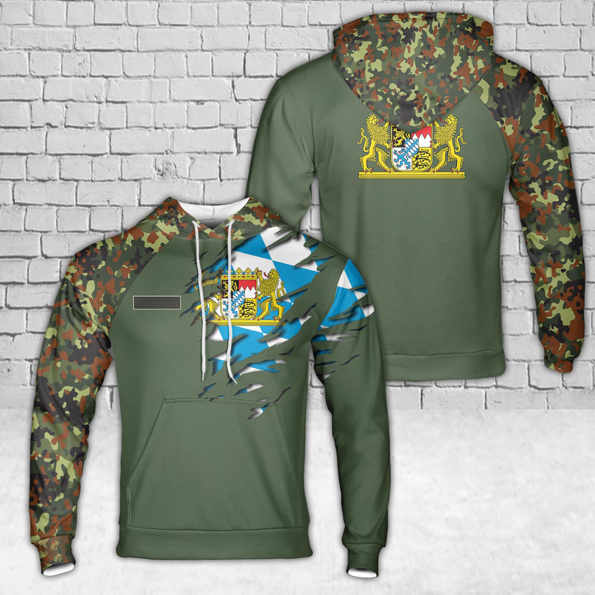 Custom Name Germany Bavaria Hoodie 3D