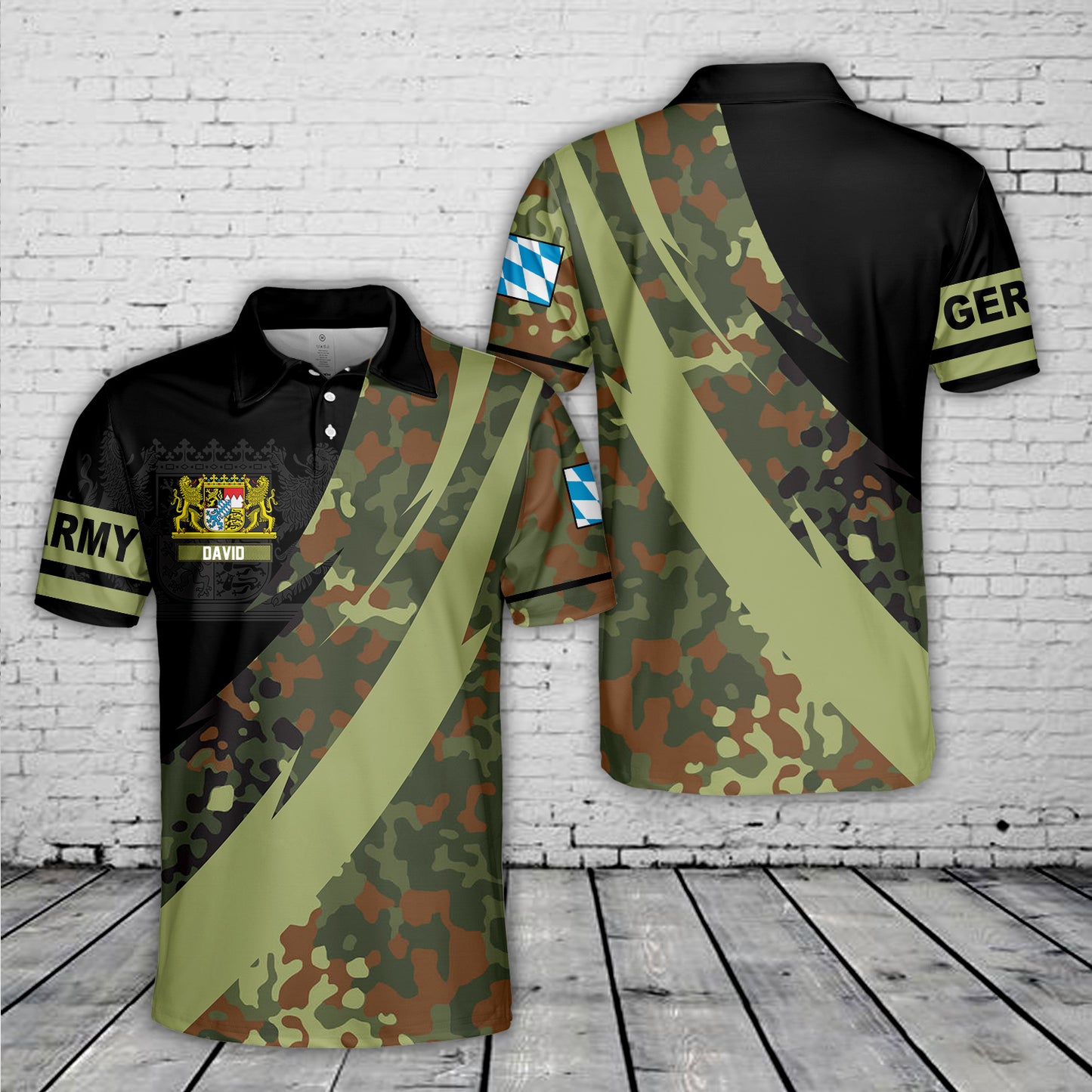 Custom Name Germany Bavaria Polo Shirt