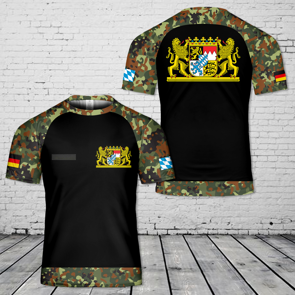 Custom Name Germany Bavaria T-Shirt 3D