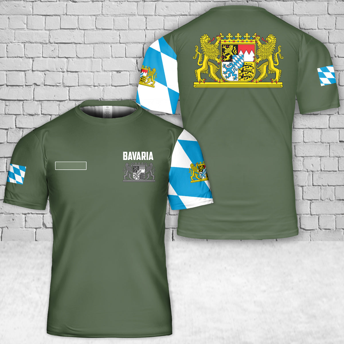 Custom Name Germany Bavaria T-Shirt 3D