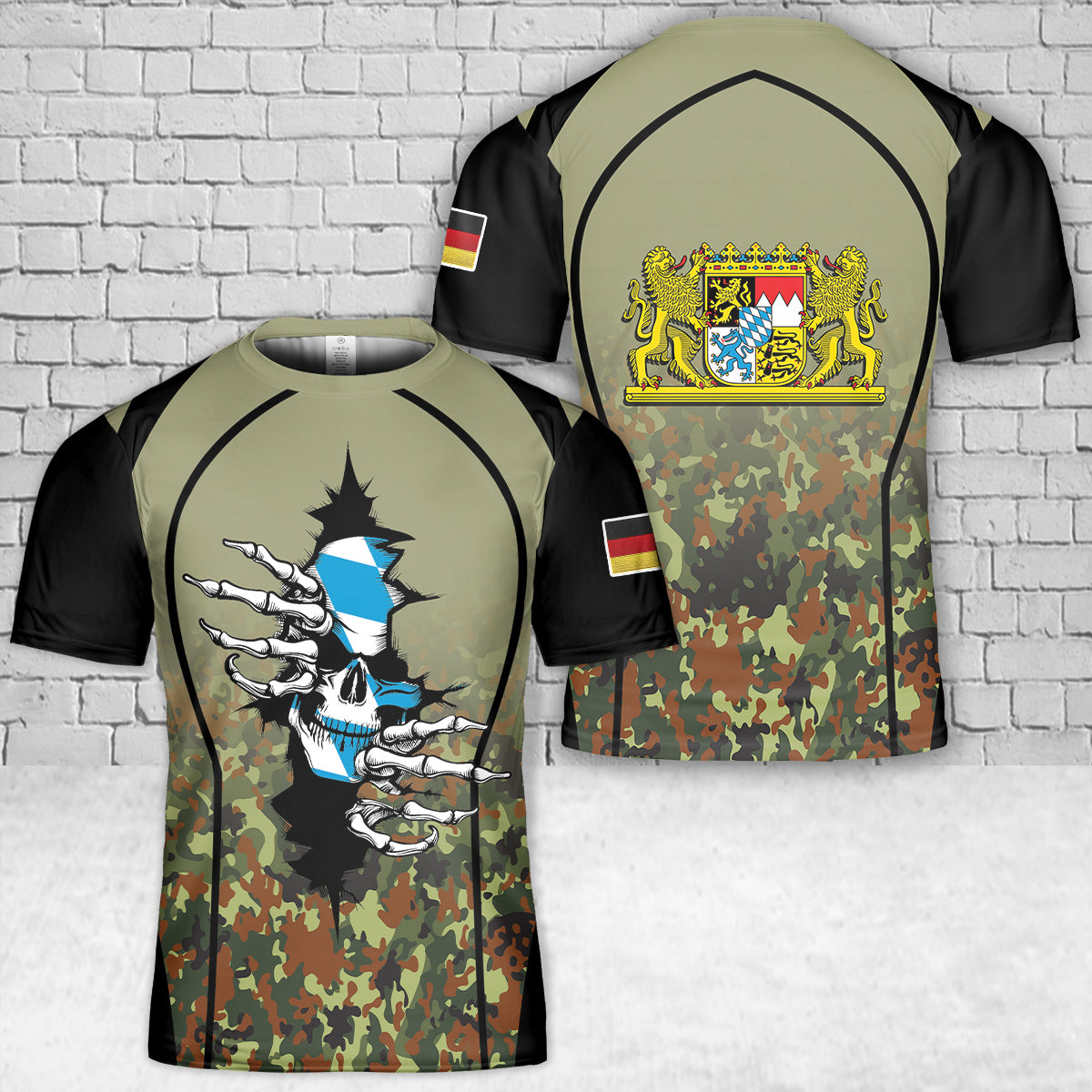 Custom Name Germany Bavaria T-Shirt 3D