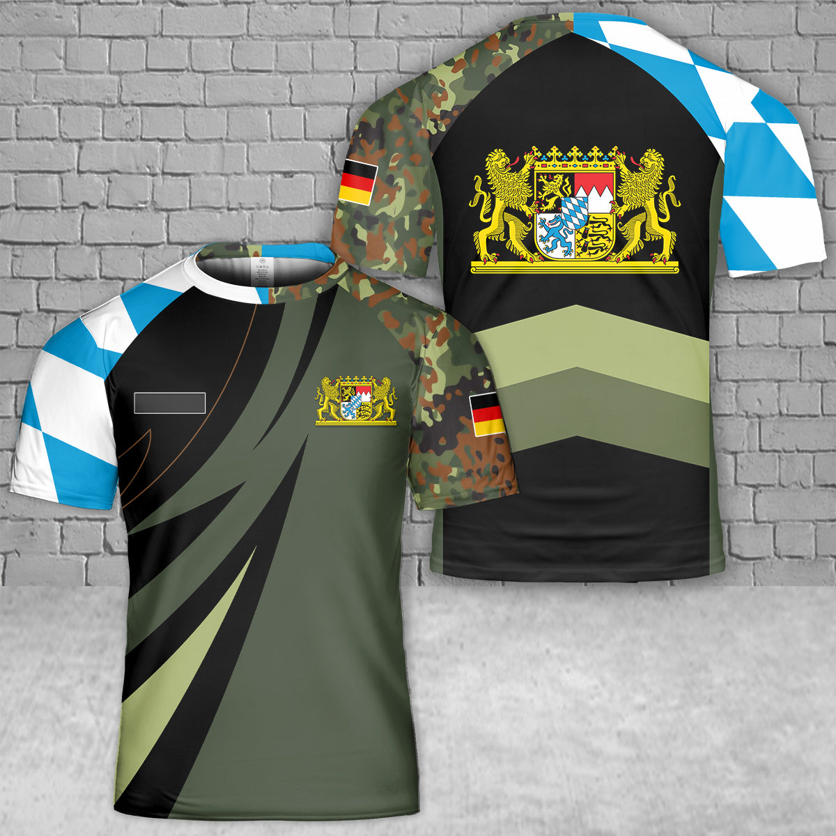 Custom Name Germany Bavaria T-Shirt 3D
