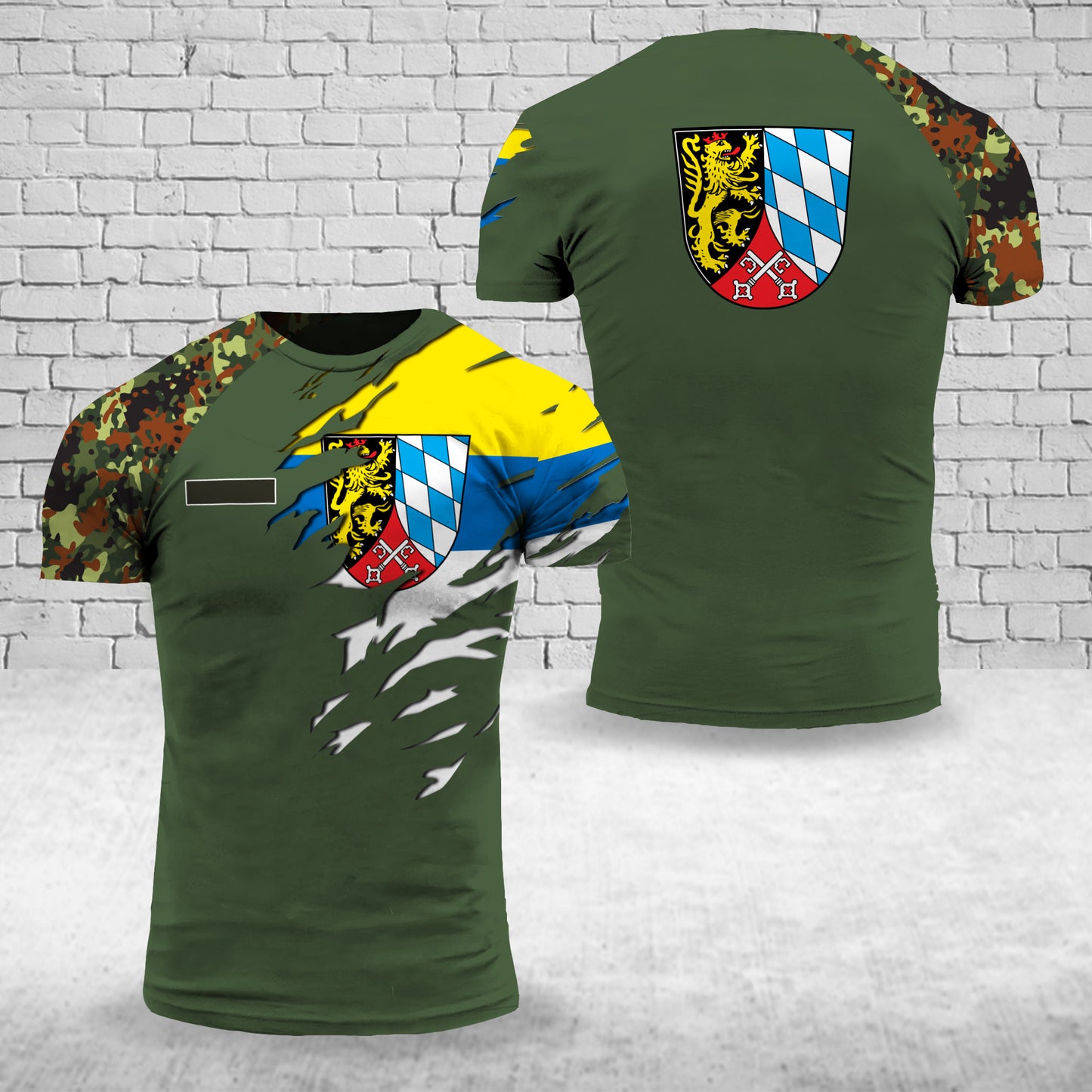 Custom Name Germany Bavaria Upper Palatinate T-Shirt 3D