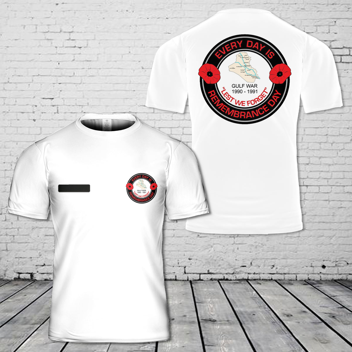 Custom Name Gulf War 90 - 91 Veterans Remembrance Day T-Shirt 3D