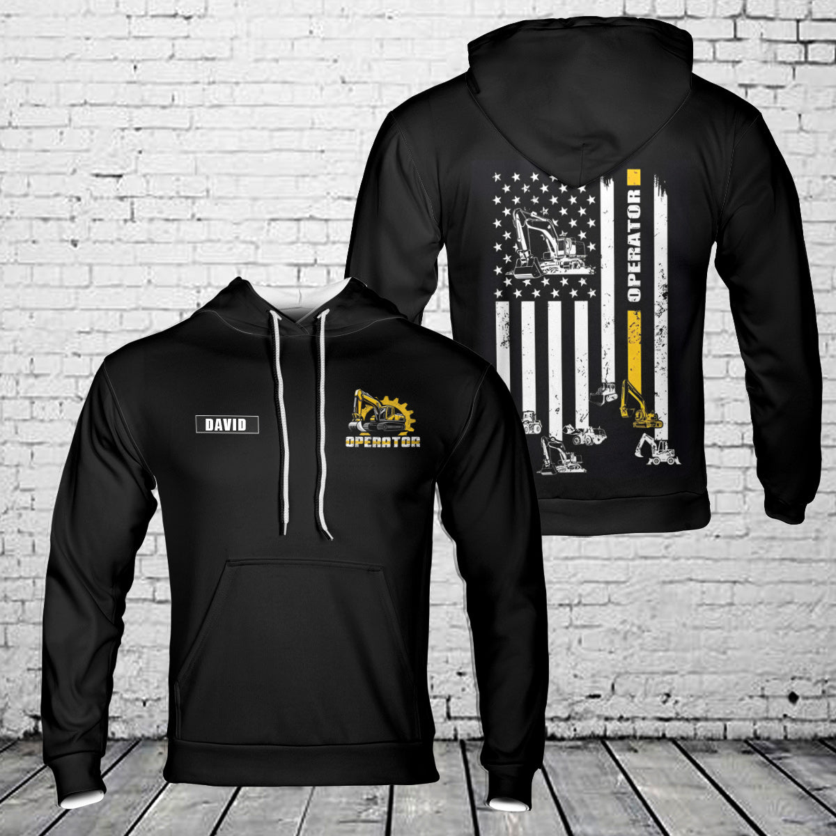 Custom Name Heavy Equipment Operator 3D Hoodie