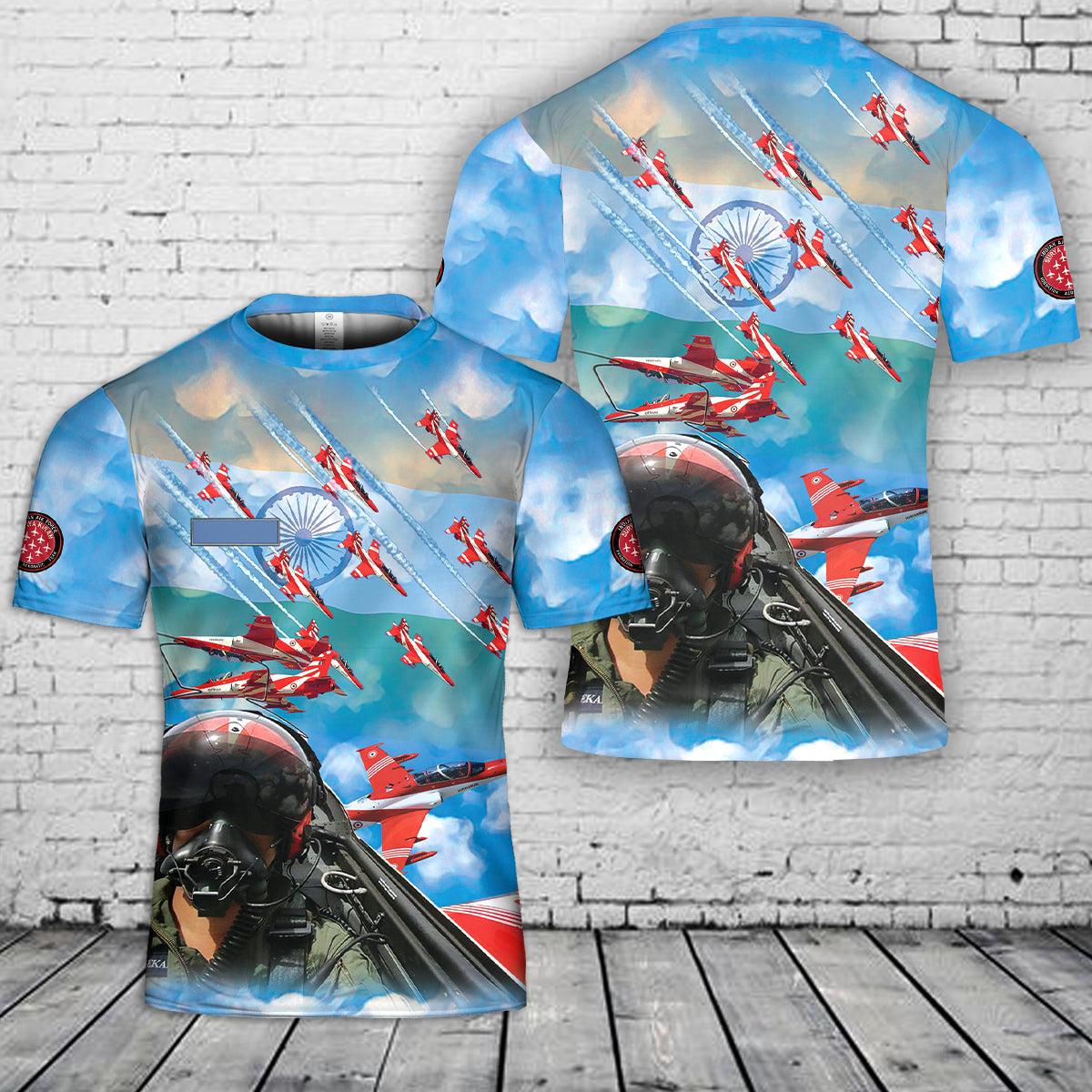 Custom Name Indian Air Force Surya Kiran aerobatics demonstration team T-Shirt 3D