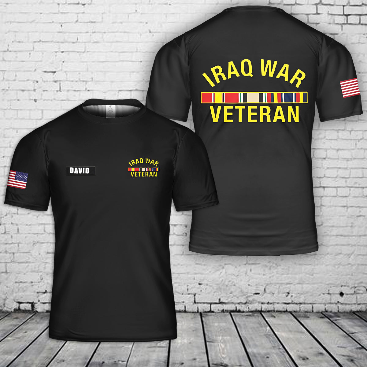Custom Name Iraq War Veteran 3D T-Shirt
