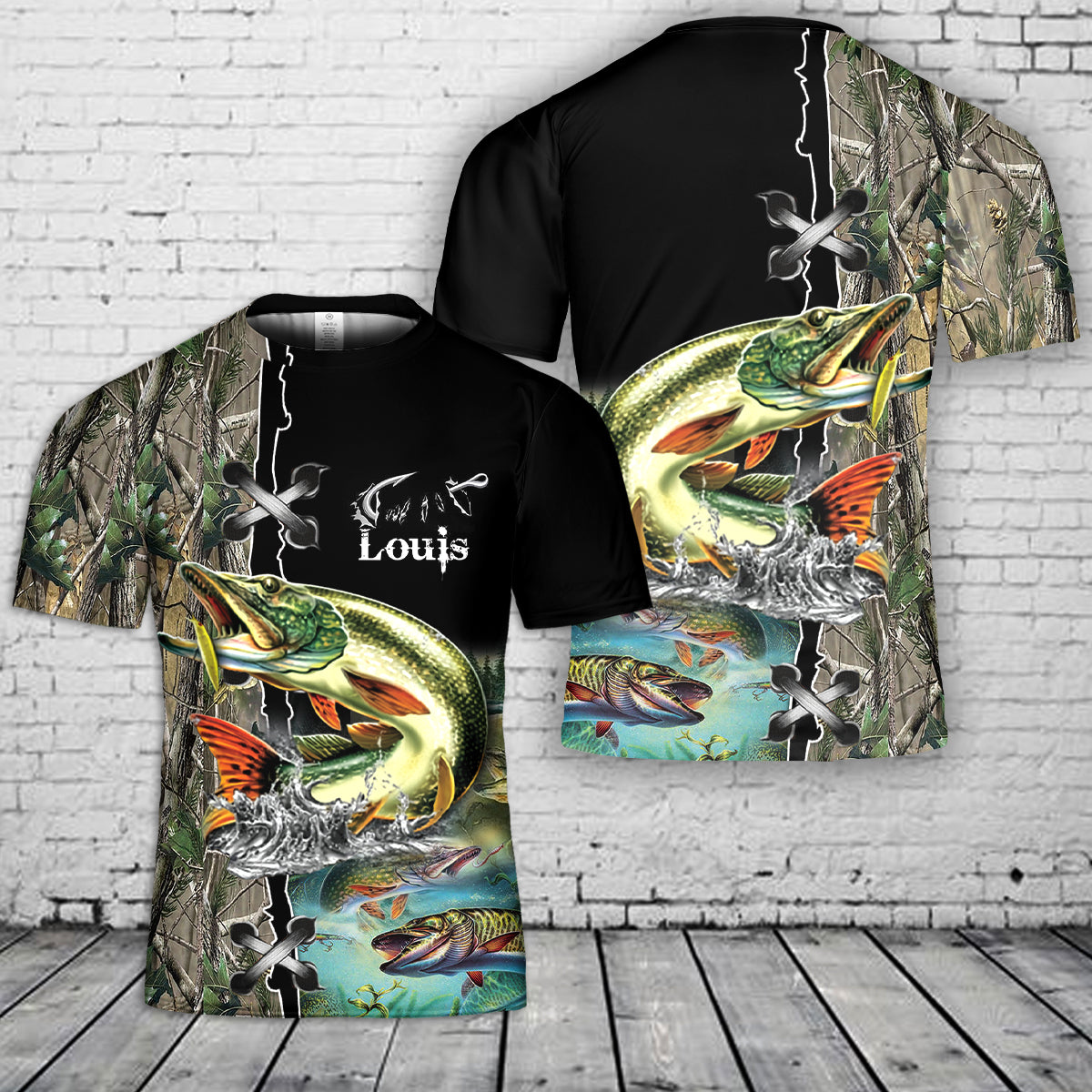 Custom Name Musky Fish 3D T-Shirt