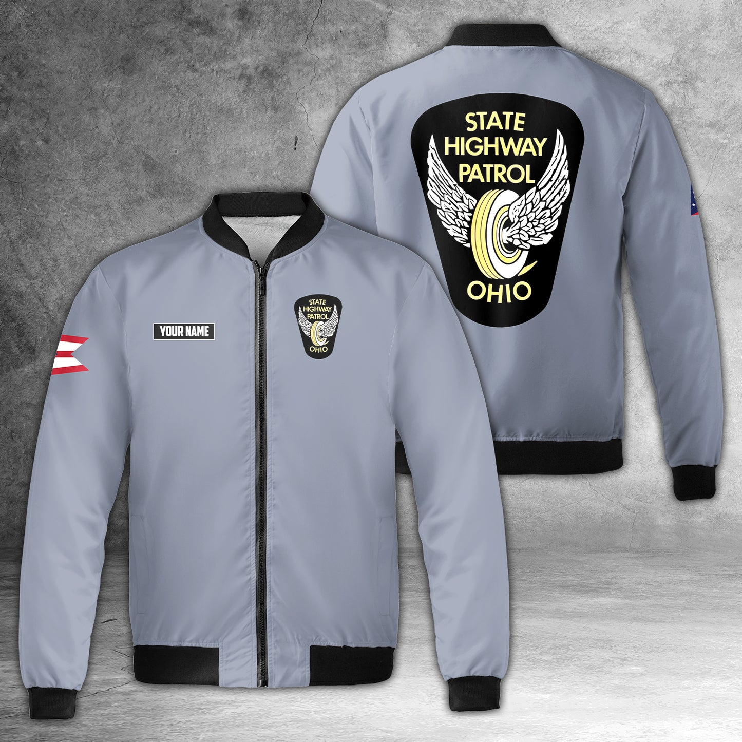 Custom Name Ohio State Highway Patrol Bomber Jacket