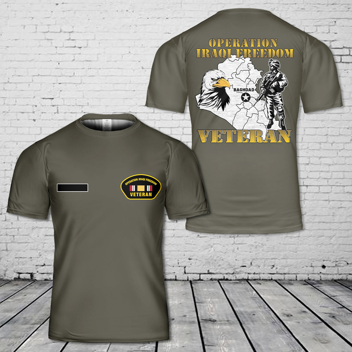 Custom Name Operation Iraqi Freedom T-Shirt 3D