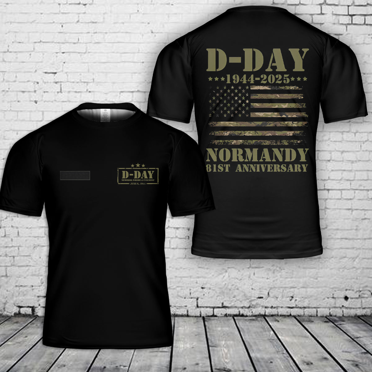 Custom Name Operation Overlord 1944 D-Day 2025 81st Anniversary Normandy T-Shirt 3D