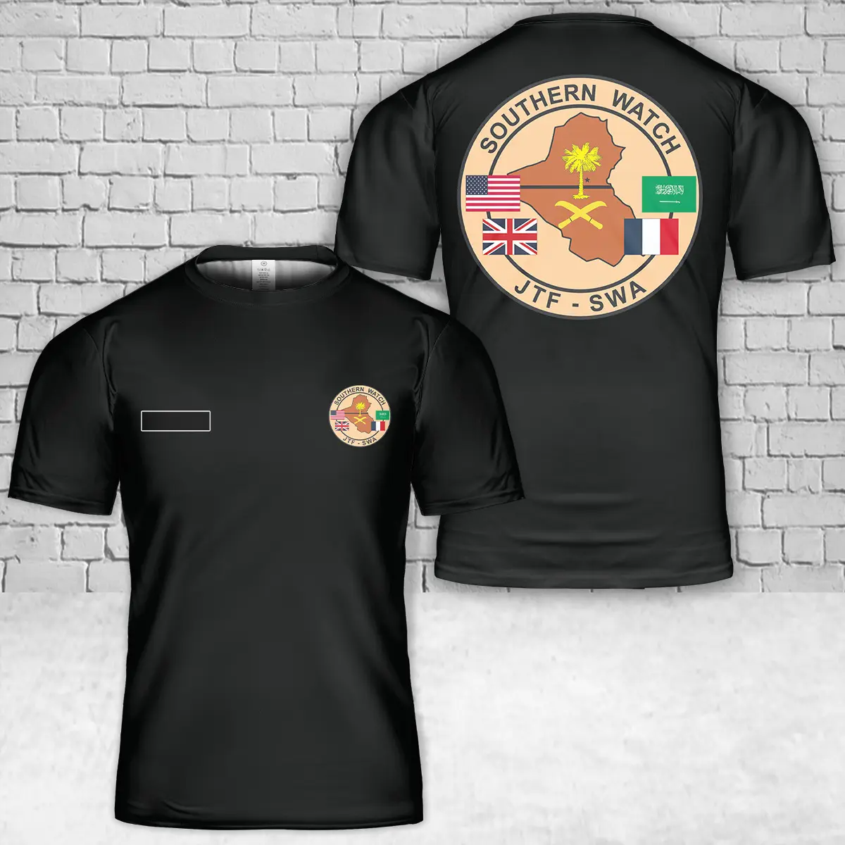 Custom Name Operation Southern Watch Iraq War Oif Veteran T-Shirt 3D