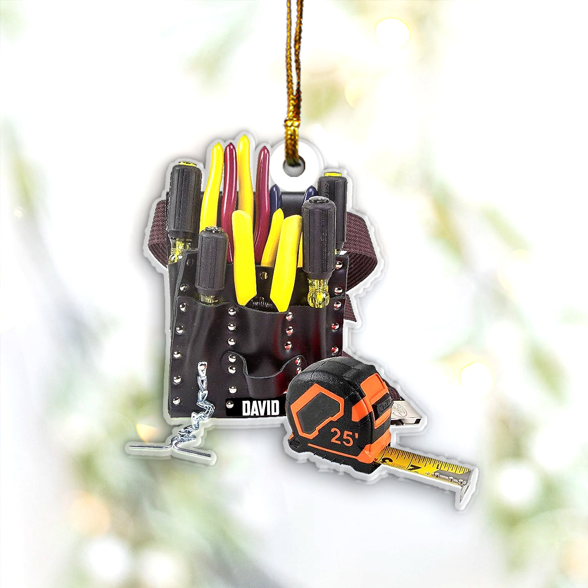 Custom Name Piece Electricians Tool Kit Ornament