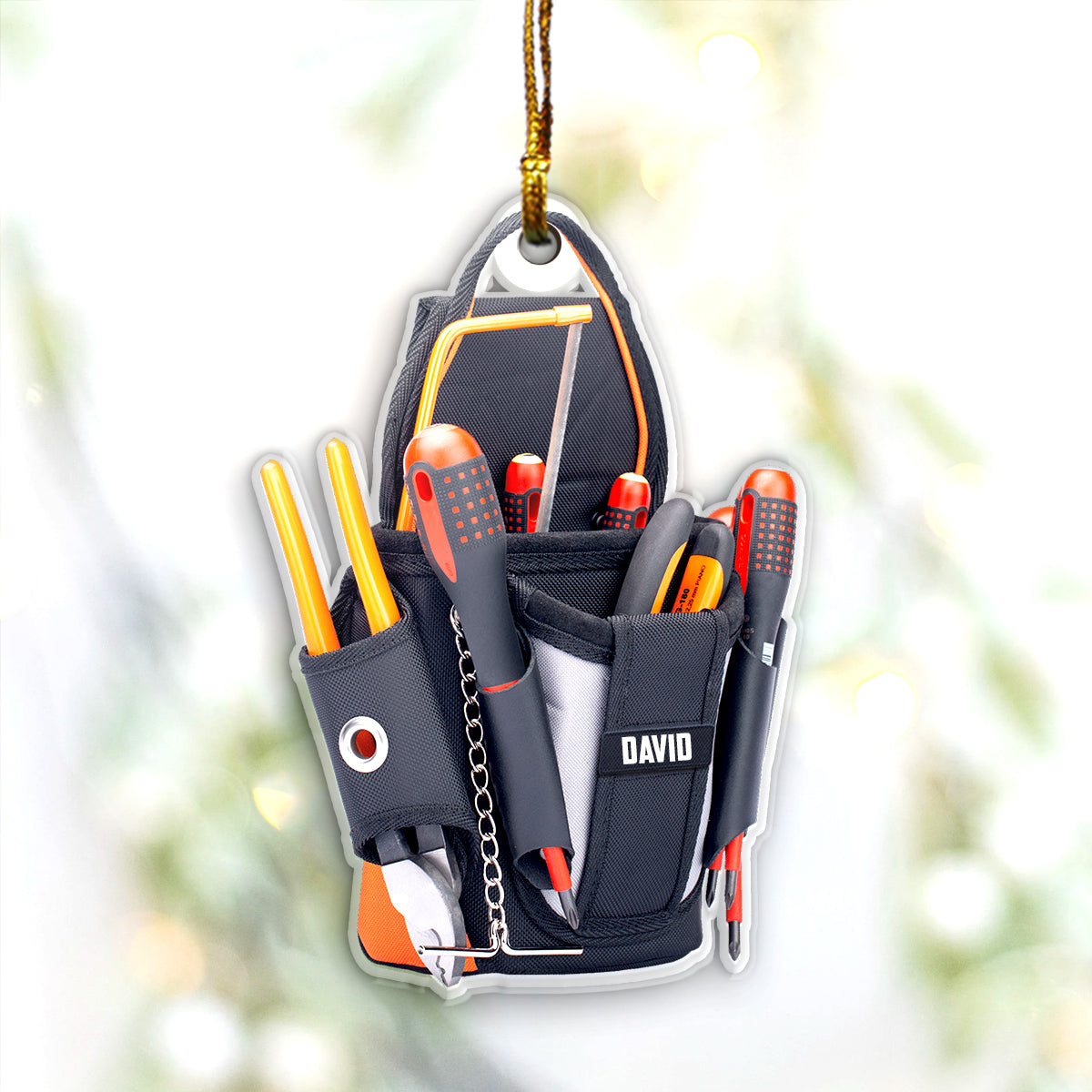 Custom Name Piece Electricians Tool Kit Ornament