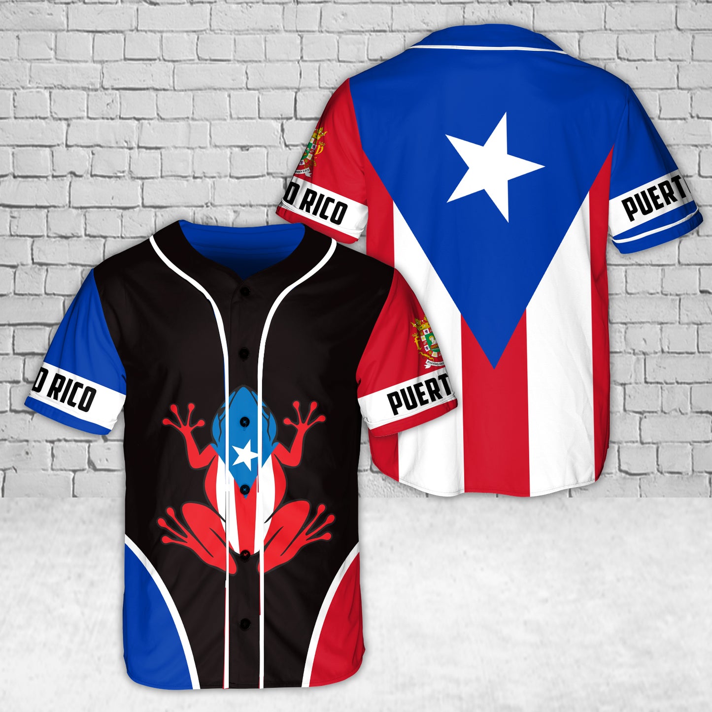 Custom Name Puerto Rico Baseball Jersey