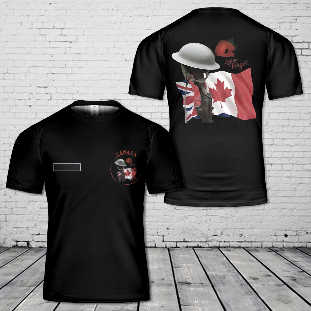 Custom Name Remembrance Day Canada T-Shirt 3D