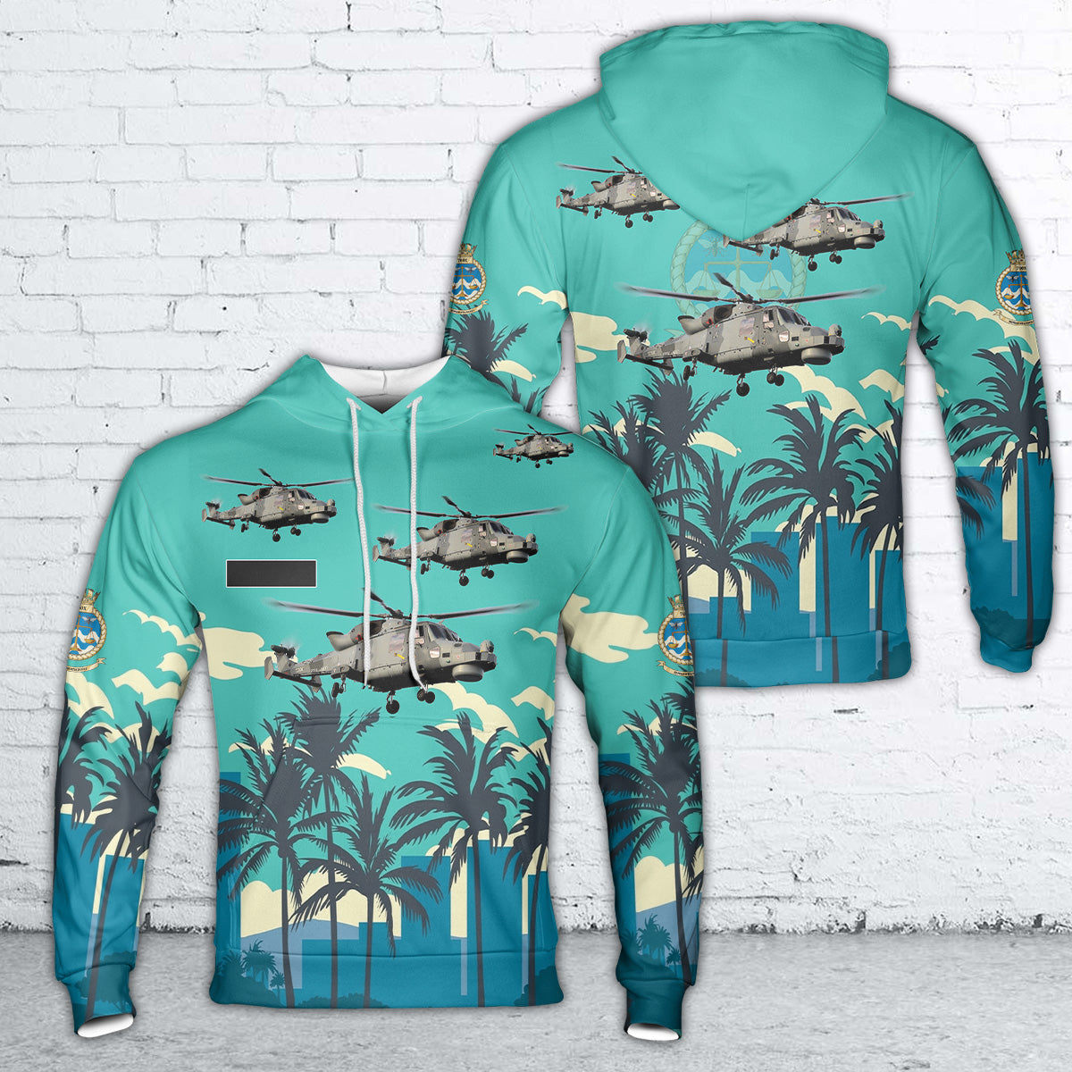 Custom Name Royal Navy 700 Naval Air Squadron Wildcat HMA2 Hoodie 3D